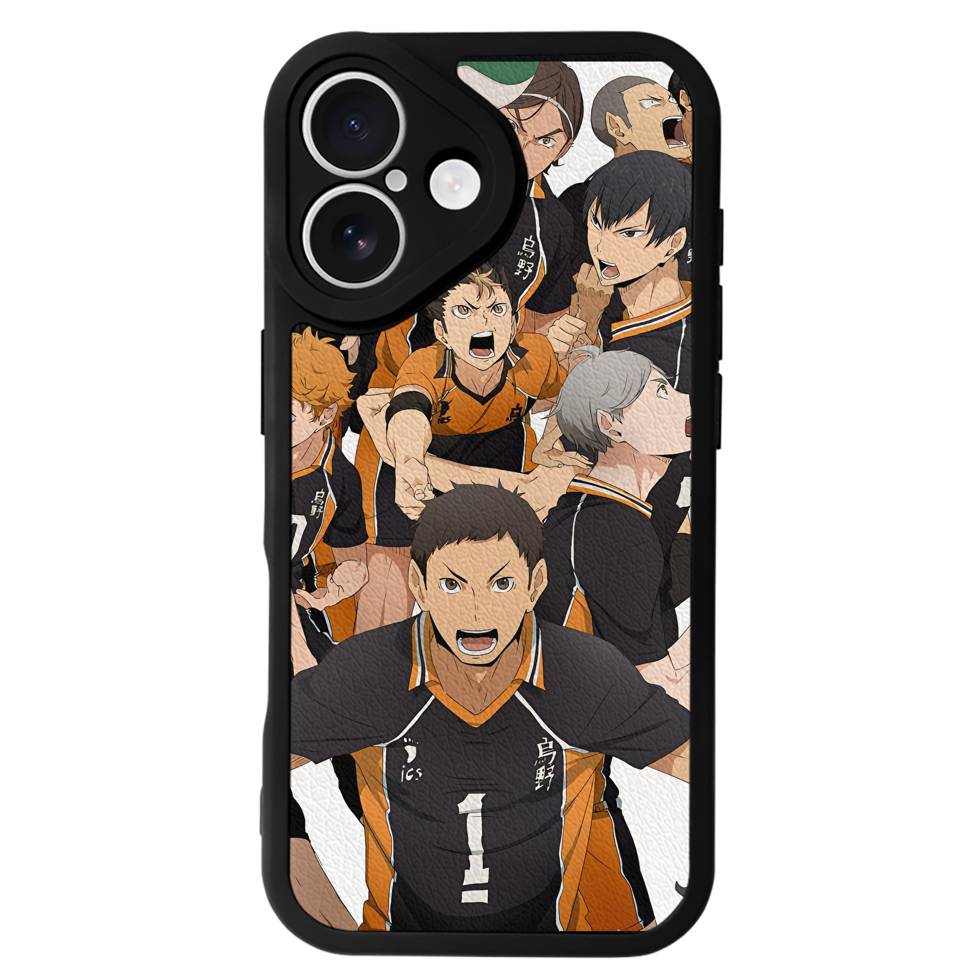 （画像用） ハイキュー!! Haikyu!! 【iPhone 16シリーズ対応】シリコンスマホケース（レザー調） 材質：シリコン